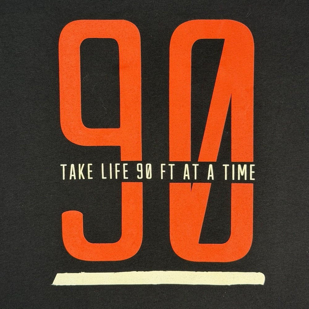 Baseball Lifestyle 101 Black 90 FT Graphic T-Shirt Sports Athletic Boys X-Large